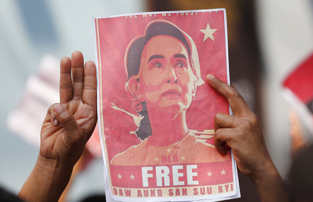 APTOPIX Thailand Myanmar Protest